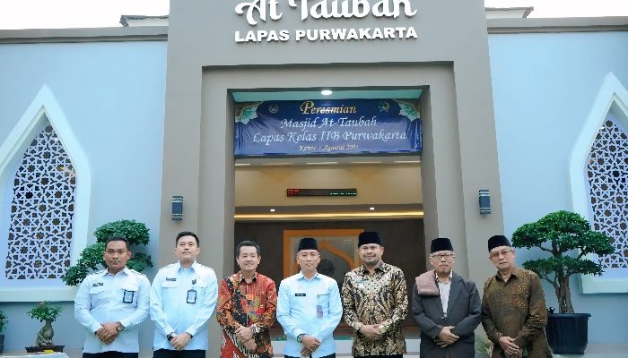 Masjid At-Taubah Lapas Purwakarta Diresmikan, Wabup Abang Ijo Harapkan Ini Untuk Warga Binaan