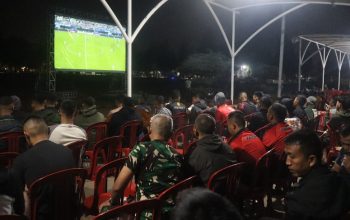 Warga Cisereuh dan Ciwangi Padati Nobar Gratis Piala Dunia 2026 di Lapangan Yonarmed 9 Pasopati