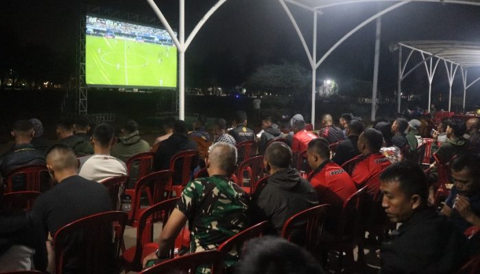 Warga Cisereuh dan Ciwangi Padati Nobar Gratis Piala Dunia 2026 di Lapangan Yonarmed 9 Pasopati